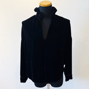 A Shirt Thing Silk Velvet Penelope Top